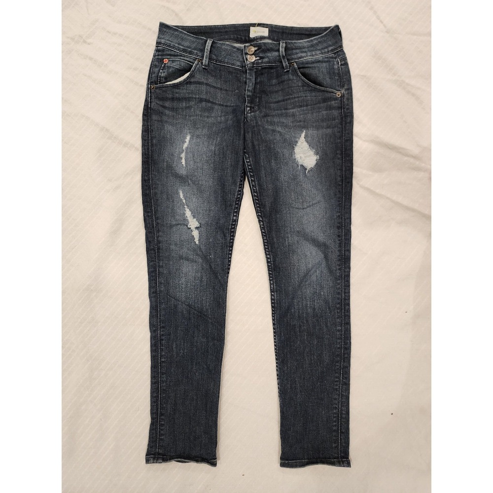 Hudson stretch ankle jeans: Collin Flap Skinny fit, distressed Womens 27